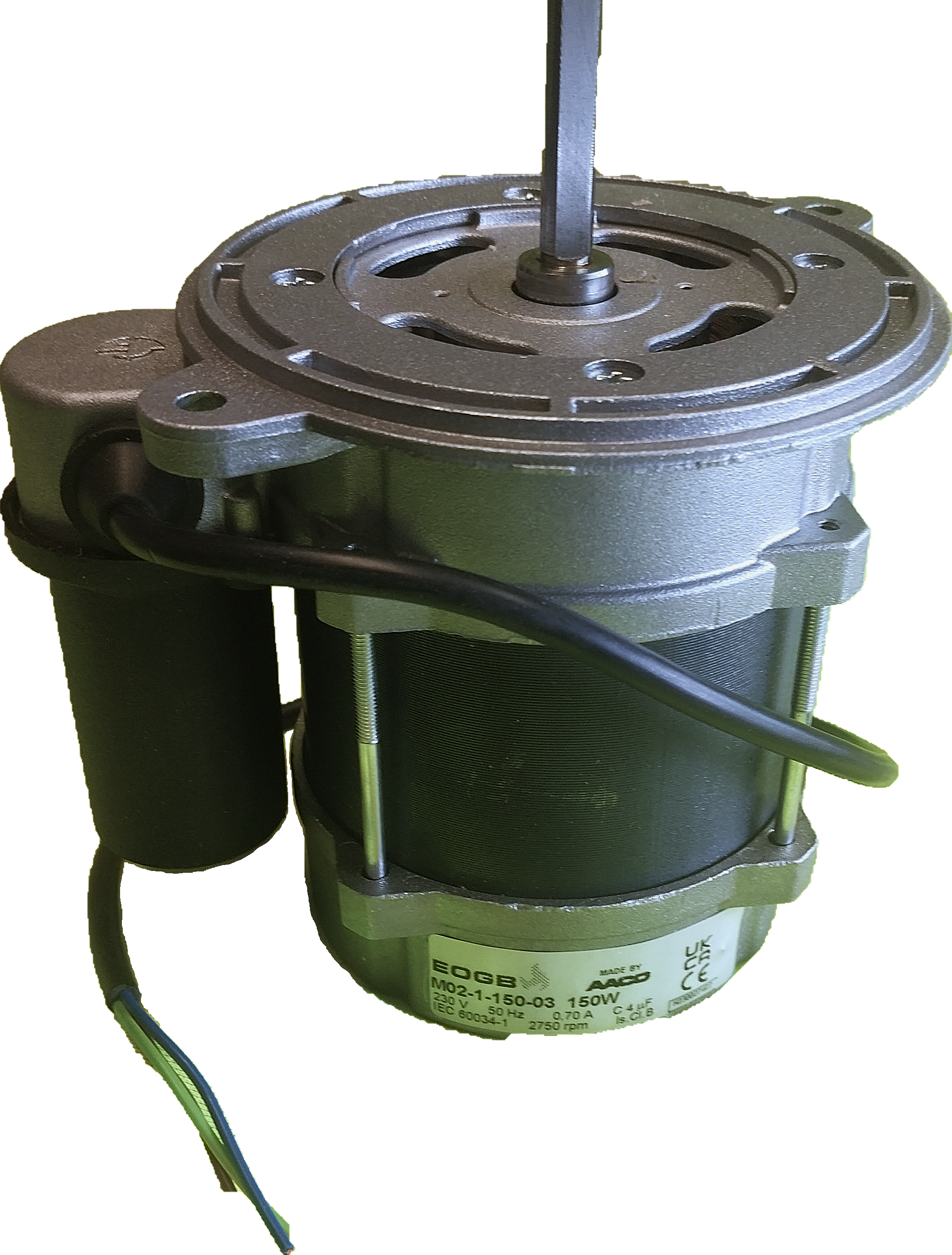 EOGB BURNER MOTOR 150W 1PH 8MM SHAFT MO2-1-150-03