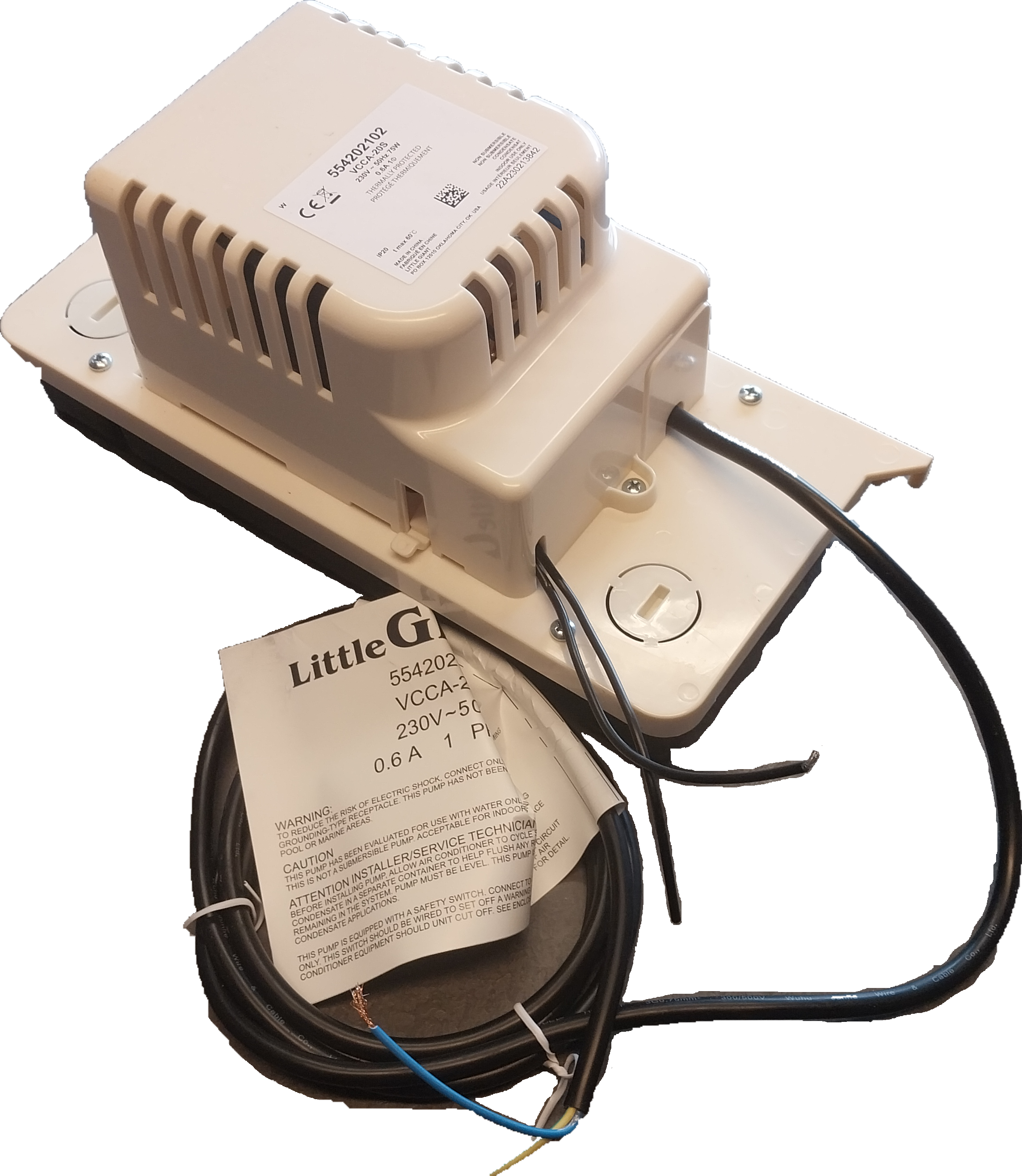LITTLE GIANT CONDENSATE PUMP  VCC20S ( NOT SUITABLE FOR BOILER CONDENSE )
