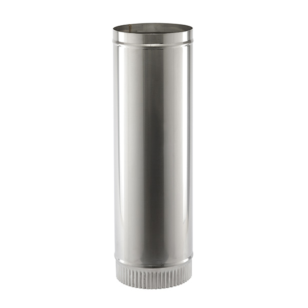 1 MTR 10"   (254mm)  LENGTH STAINLESS STEEL SINGLE WALL  FLUE SW304 FOR GAS AND OIL 