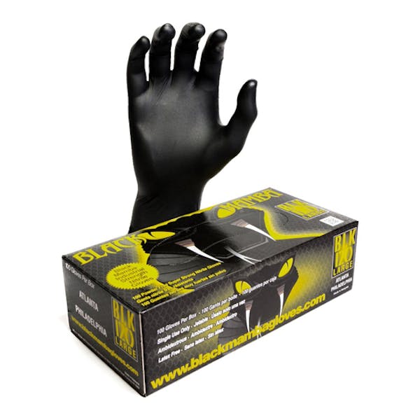 BLACK MAMBA HEAVY DUTY GLOVES BOX 100 MEDIUM 